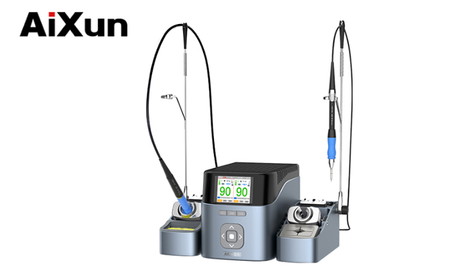 What is the difference between AiXun T420D soldering stations and T420 soldering stations?