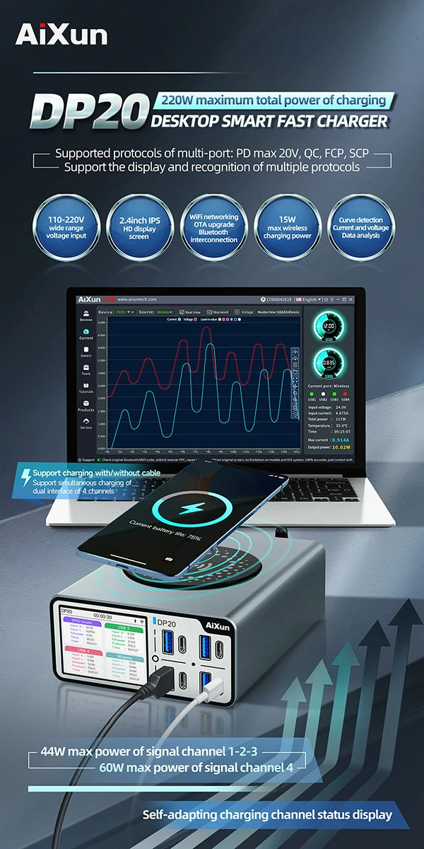 AiXun DP20 Desktop Smart Fast Charger