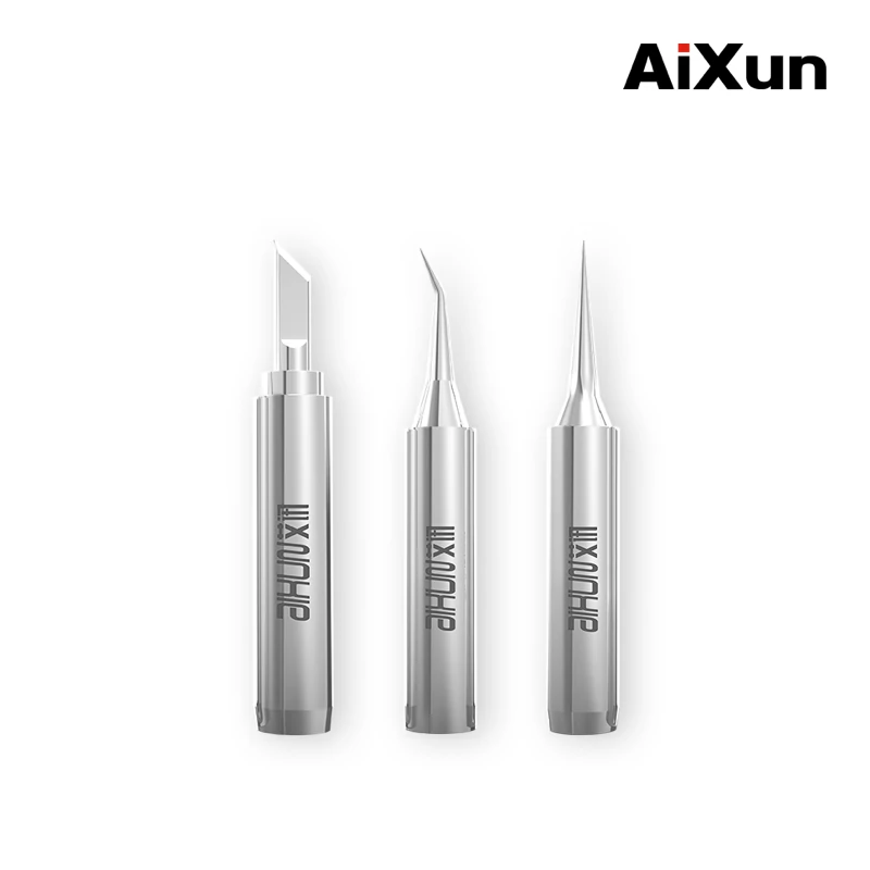 5PCS 936 Universal Lead Free Silver Soldering Iron Tips Replacement AiXun